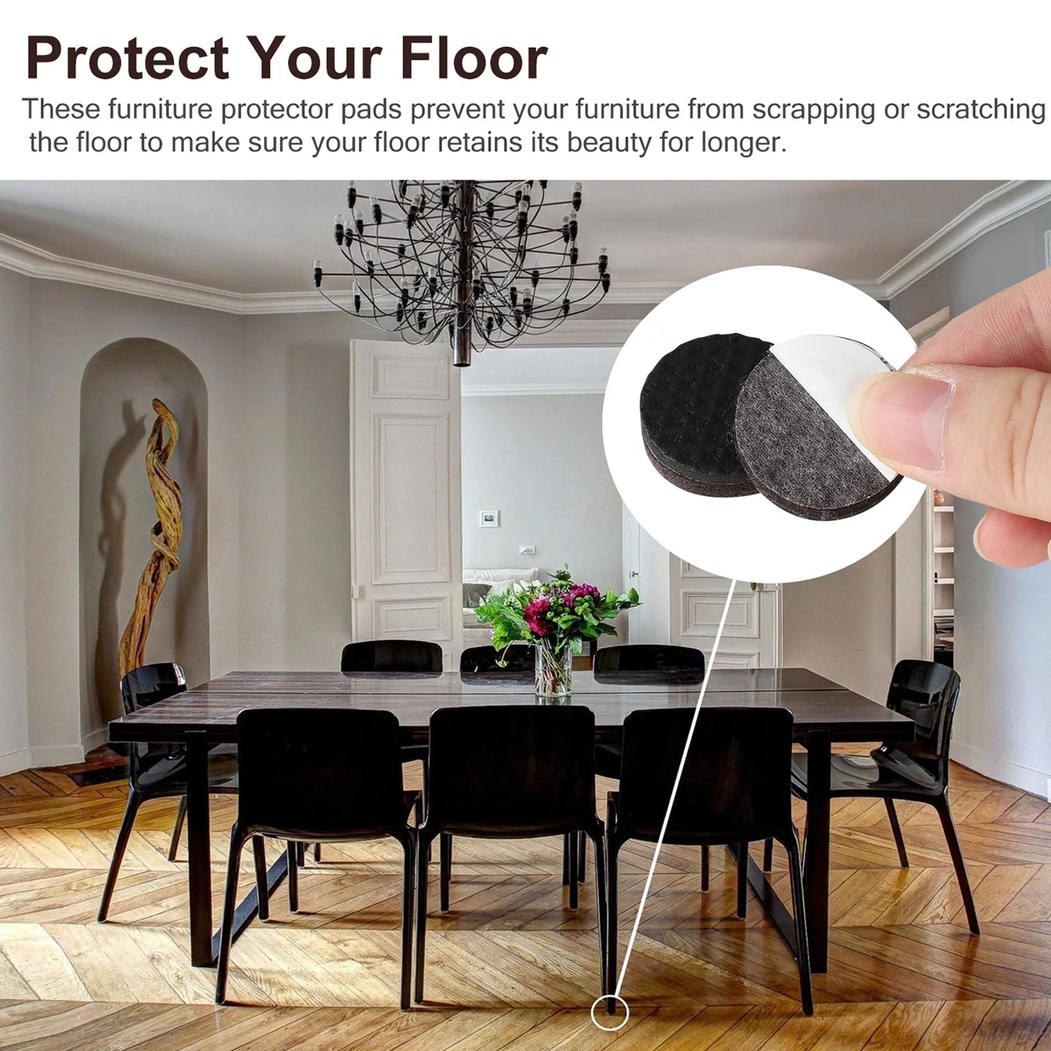 1767 Round Self Adhesive Rubber Pads for Furniture Floor Scratch Protection (pack of 18) DeoDap 1767 Round Self Adhesive Rubber Pads for Furniture Floor Scratch Protection (pack of 18) DeoDap